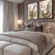 Set 2 Tablouri Flori Abstracte Înrămate - Natura Blândă, decor rafinat și relaxant