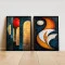 Set 2 tablouri înrămate Veneția – Nopți Venețiene, decor elegant abstract pentru living