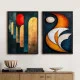 Set 2 tablouri înrămate Veneția – Nopți Venețiene, decor elegant abstract pentru living