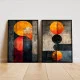 Set 2 Tablouri Înrămate - Univers Solar, tablouri abstracte moderne