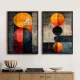 Set 2 Tablouri Înrămate - Univers Solar, tablouri abstracte moderne