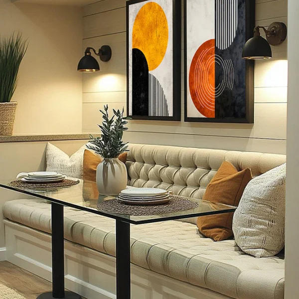 Set 2 Tablouri Înrămate - Arta Contrastului, tablouri abstracte premium, decor pentru living, dormitor sau hol