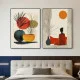 Set 2 Tablouri Înrămate - Meditație in Natură, tablouri abstracte premium, decor pentru living, dormitor sau hol