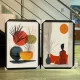 Set 2 Tablouri Înrămate - Meditație in Natură, tablouri abstracte premium, decor pentru living, dormitor sau hol