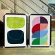Set 2 Tablouri Înrămate - Minimalism Abstract, tablouri abstracte premium, decor pentru living, dormitor sau hol