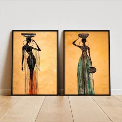 Set 2 Tablouri Înrămate - Duo Elegant, tablouri abstracte premium, decor pentru living, dormitor sau hol
