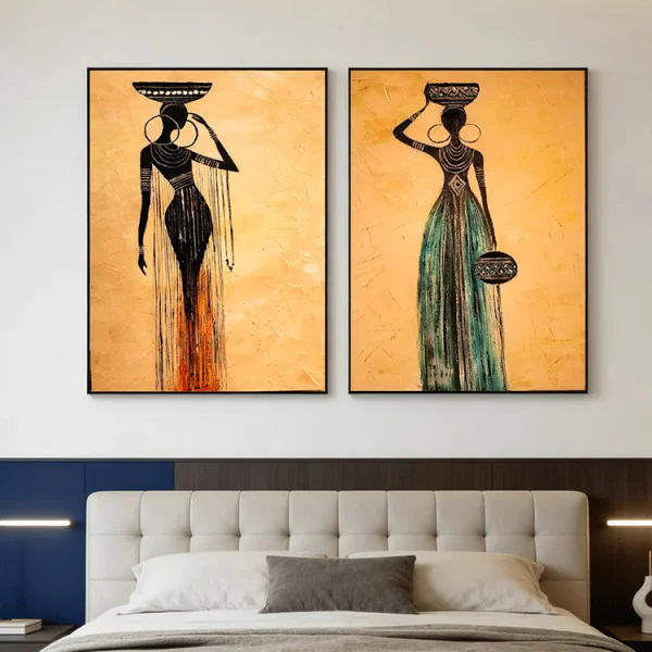 Set 2 Tablouri Înrămate - Duo Elegant, tablouri abstracte premium, decor pentru living, dormitor sau hol