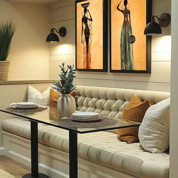 Set 2 Tablouri Înrămate - Duo Elegant, tablouri abstracte premium, decor pentru living, dormitor sau hol