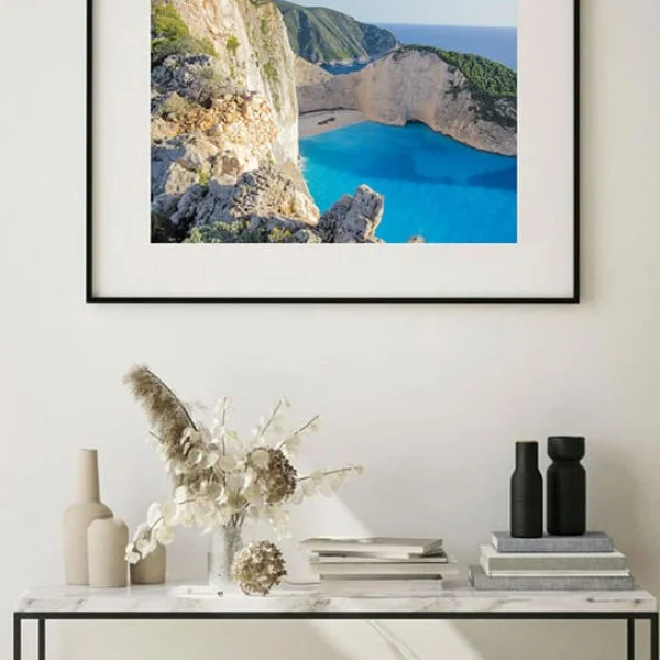Tablou peisaj înrămat - Albastru Infinit, ideal pentru living, dormitor sau hol