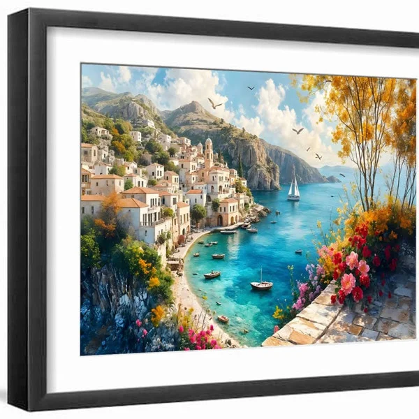 Tablou peisaj înrămat - Linistea Marii, peisaj de la mare pentru dormitor sau living