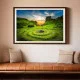 Tablou peisaj înrămat - Sanctuarul Verde, tablou de poveste pentru living sau birou
