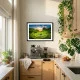 Tablou peisaj înrămat - Sanctuarul Verde, tablou de poveste pentru living sau birou
