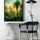 Tablou peisaj înrămat - Verde Padurea, tablou modern pentru living, birou sau dormitor
