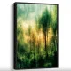 Tablou peisaj înrămat - Verde Padurea, tablou modern pentru living, birou sau dormitor