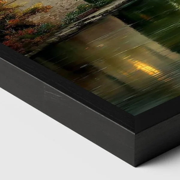 Tablou peisaj nocturn - Luminile Noptii, tablou înrămat pentru decor interior calm și premium