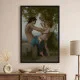 Tablou Bouguereau - Tânără apărându-se de Eros, tablou reproducere cu ramă pentru spații elegante