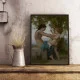 Tablou Bouguereau - Tânără apărându-se de Eros, tablou reproducere cu ramă pentru spații elegante