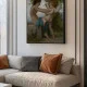 Tablou Bouguereau - Tânără apărându-se de Eros, tablou reproducere cu ramă pentru spații elegante