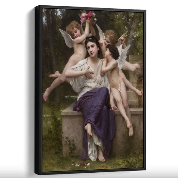 Tablou Bouguereau - Vis de primăvară, tablou reproducere cu ramă inspirație artistică elegantă