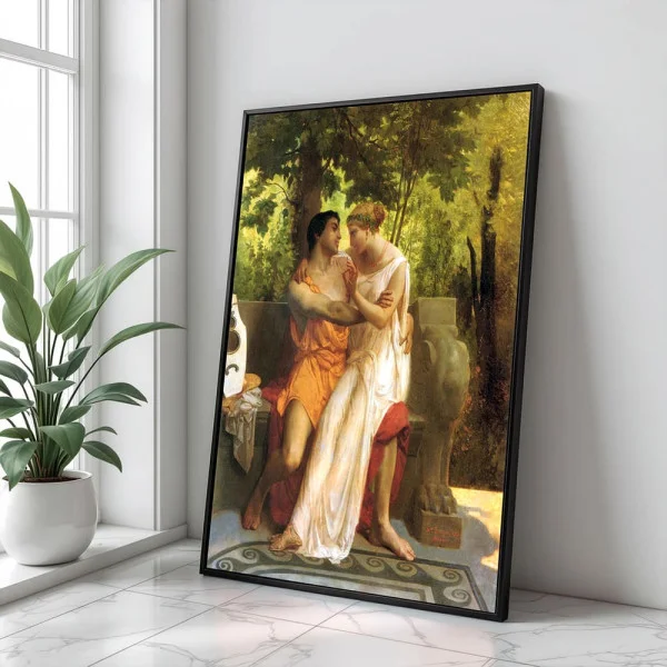 Tablou Bouguereau - Idila, tablou inramat reproducere pictură clasică pentru interior luxury