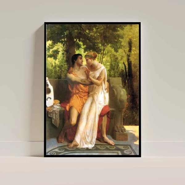 Tablou Bouguereau - Idila, tablou inramat reproducere pictură clasică pentru interior luxury