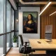 Tablou Leonardo da Vinci - Mona Lisa, tablou inramat design clasic pentru spații luminoase