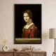 Tablou Leonardo da Vinci - Frumoasa Ferronnière, tablou inramat din capodopere clasice celebre