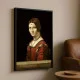 Tablou Leonardo da Vinci - Frumoasa Ferronnière, tablou inramat din capodopere clasice celebre