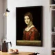 Tablou Leonardo da Vinci - Frumoasa Ferronnière, tablou inramat din capodopere clasice celebre