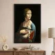 Tablou Leonardo da Vinci - Doamna cu Hermină, tablou inramat inspirat din arta clasică europeană