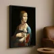Tablou Leonardo da Vinci - Doamna cu Hermină, tablou inramat inspirat din arta clasică europeană