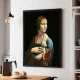 Tablou Leonardo da Vinci - Doamna cu Hermină, tablou inramat inspirat din arta clasică europeană