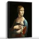 Tablou Leonardo da Vinci - Doamna cu Hermină, tablou inramat inspirat din arta clasică europeană