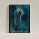 Tablou Pablo Picasso - Cele două surori, tablou reproducere de înaltă calitate, rama neagra