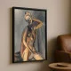 Tablou Pablo Picasso - Nud, tablou reproducere de înaltă calitate, exemplu notabil al stilului cubist, rama neagră