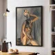 Tablou Pablo Picasso - Nud, tablou reproducere de înaltă calitate, exemplu notabil al stilului cubist, rama neagră