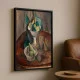 Tablou Pablo Picasso - Fructe într-un vas, tablou reproducere de înaltă calitate, operă emblematică a cubismului timpuriu, rama neagră