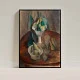 Tablou Pablo Picasso - Fructe într-un vas, tablou reproducere de înaltă calitate, operă emblematică a cubismului timpuriu, rama neagră