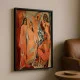 Tablou Pablo Picasso - Domnișoarele din Avignon, tablou reproducere dupa piatra de temelie a cubismului avantgardist