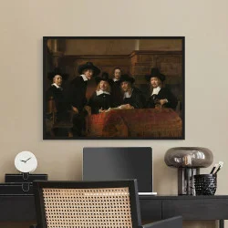 Tablou Rembrandt - Sindicii breslei postăvarilor, tablou reproducere pentru birouri, cabinete, biblioteci sau livinguri sofisticate