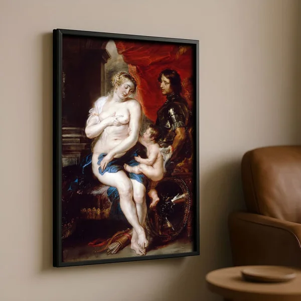 Tablou Rubens - Venus, Marte și Cupidon, tablou reproducere înrămat rafinament instant în livinguri, birouri elegante sau holuri spațioase
