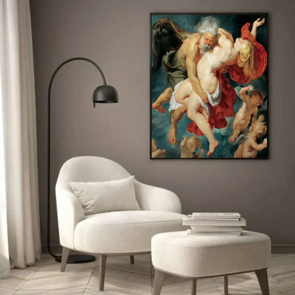 Tablou Rubens - Boreas răpind-o pe Oreithyia, tablou reproducere înrămat pentru livinguri elegante, birouri somptuoase, hoteluri sau holuri generoase