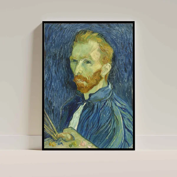 Tablou Vincent van Gogh - Autoportret din 1889, tablou reproducere înrămat un magnet de complimente pentru livingul, biroul sau dormitorul tău