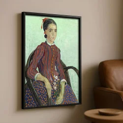 Tablou Vincent van Gogh - La Mousme, tablou reproducere înrămat atmosferă caldă pentru livingul, biroul sau dormitorul tău