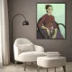Tablou Vincent van Gogh - La Mousme, tablou reproducere înrămat atmosferă caldă pentru livingul, biroul sau dormitorul tău