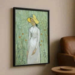 Tablou Vincent van Gogh - Fata în alb, tablou reproducere înrămat pentru livingul, biroul sau dormitorul tău