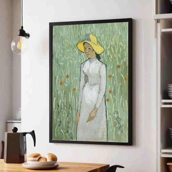 Tablou Vincent van Gogh - Fata în alb, tablou reproducere înrămat pentru livingul, biroul sau dormitorul tău