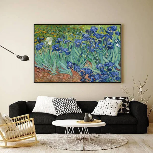 Tablou Vincent van Gogh - Iriși, tablou reproducere înrămat atmosferă caldă pentru livingul, biroul sau dormitorul tău