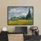 Tablou Vincent van Gogh - Câmp de Grâu cu Chiparoși, tablou reproducere înrămat ideal pentru livinguri moderne sau clasice, birouri elegante, holuri generoase și dormitoare