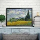 Tablou Vincent van Gogh - Câmp de Grâu cu Chiparoși, tablou reproducere înrămat ideal pentru livinguri moderne sau clasice, birouri elegante, holuri generoase și dormitoare